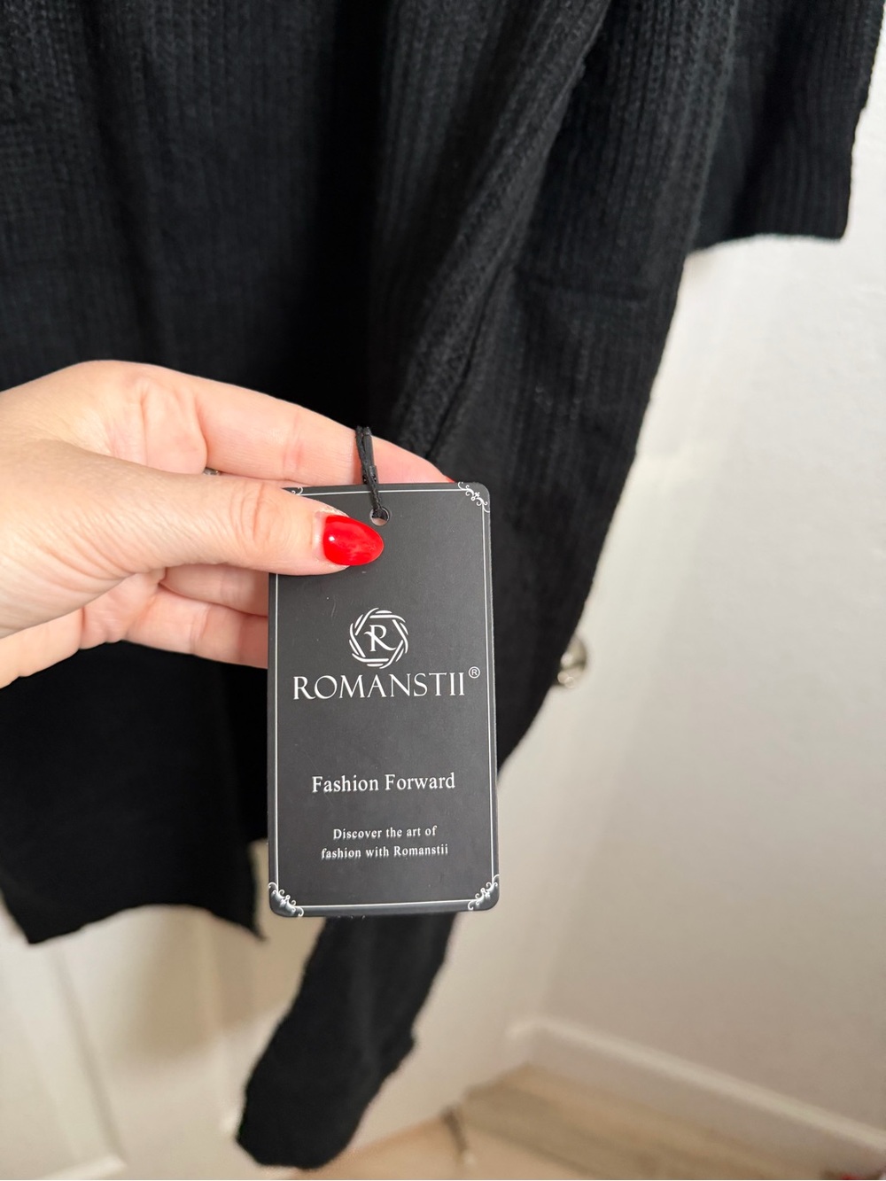 Romanstii Black Maxi Longline Cardigan Sweater Open Front Pockets M - Picture 4 of 6